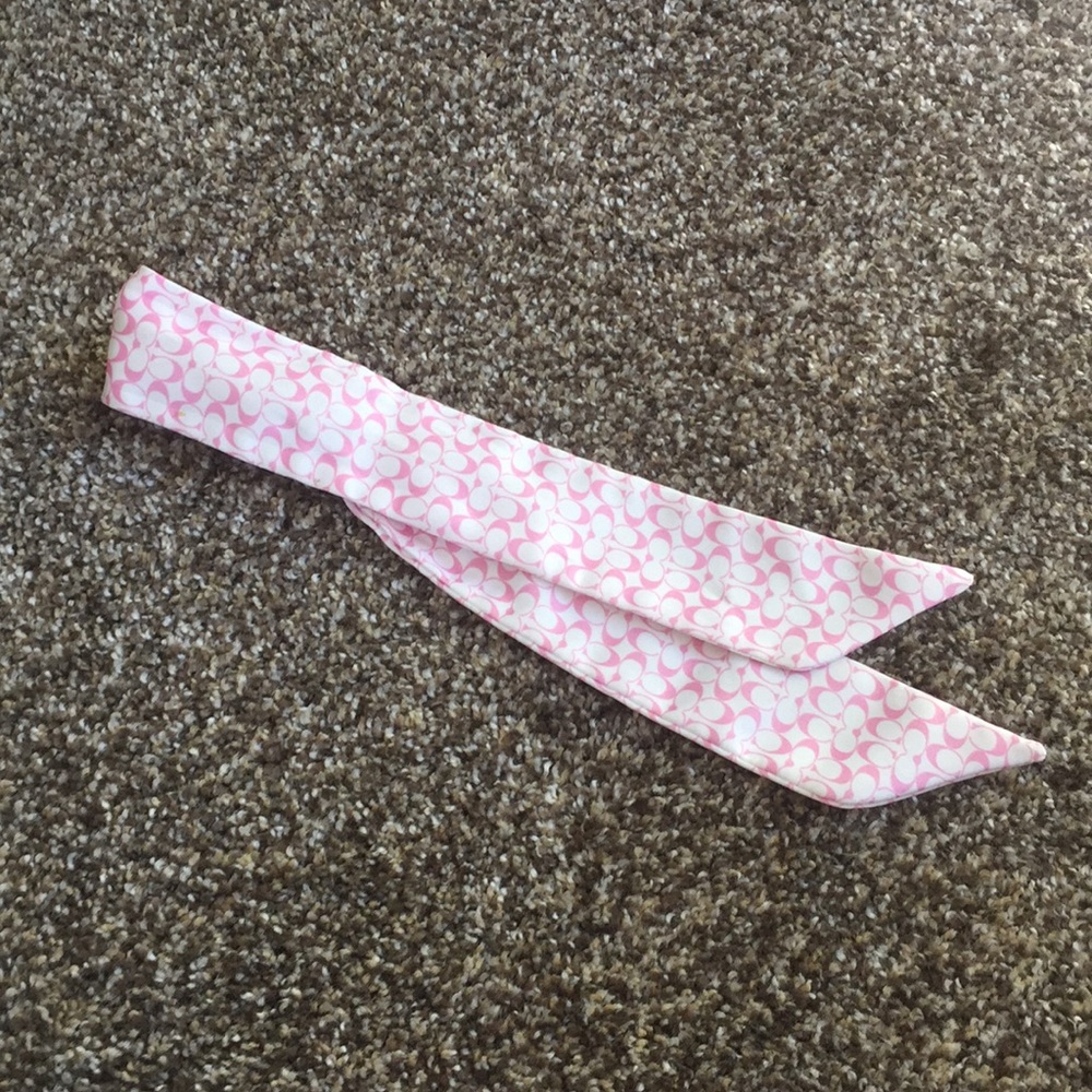 Coach signature silk hair scarf